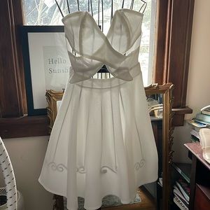 Love Culture White Strapless Cut Out Mini Dress
